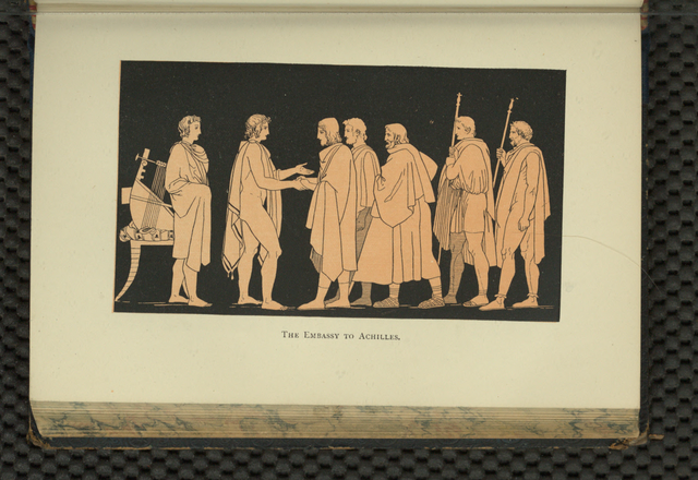 The Embassy to Achilles from The story of the Iliad, 1892: A. J. Church, Public domain, via Wikimedia Commons